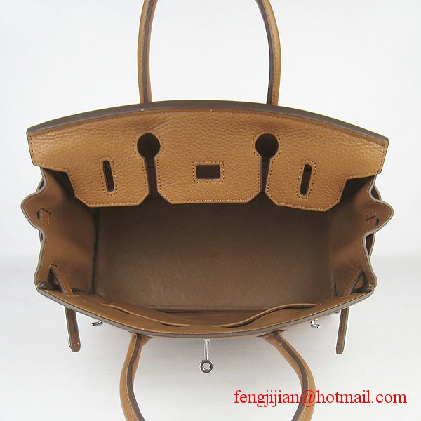 Hermes Birkin 30cm Togo Leather Bag Light Coffee 6088